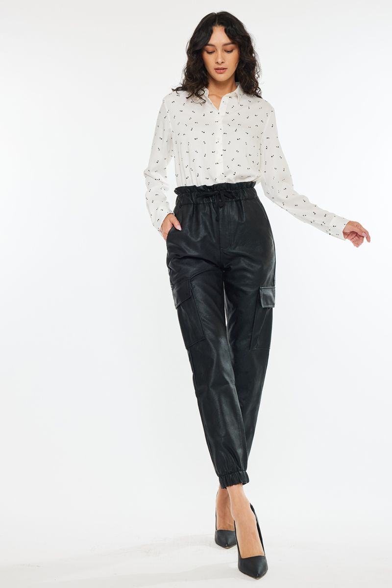 Paper Bag Leather Jogger Pant